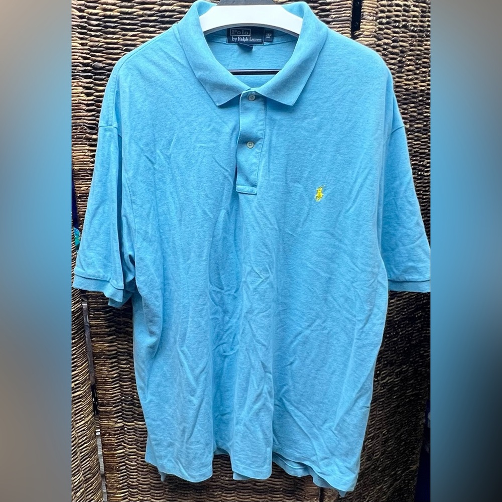 Polo by Ralph Lauren Men's Blue Polo Shirt- 3XB, Big